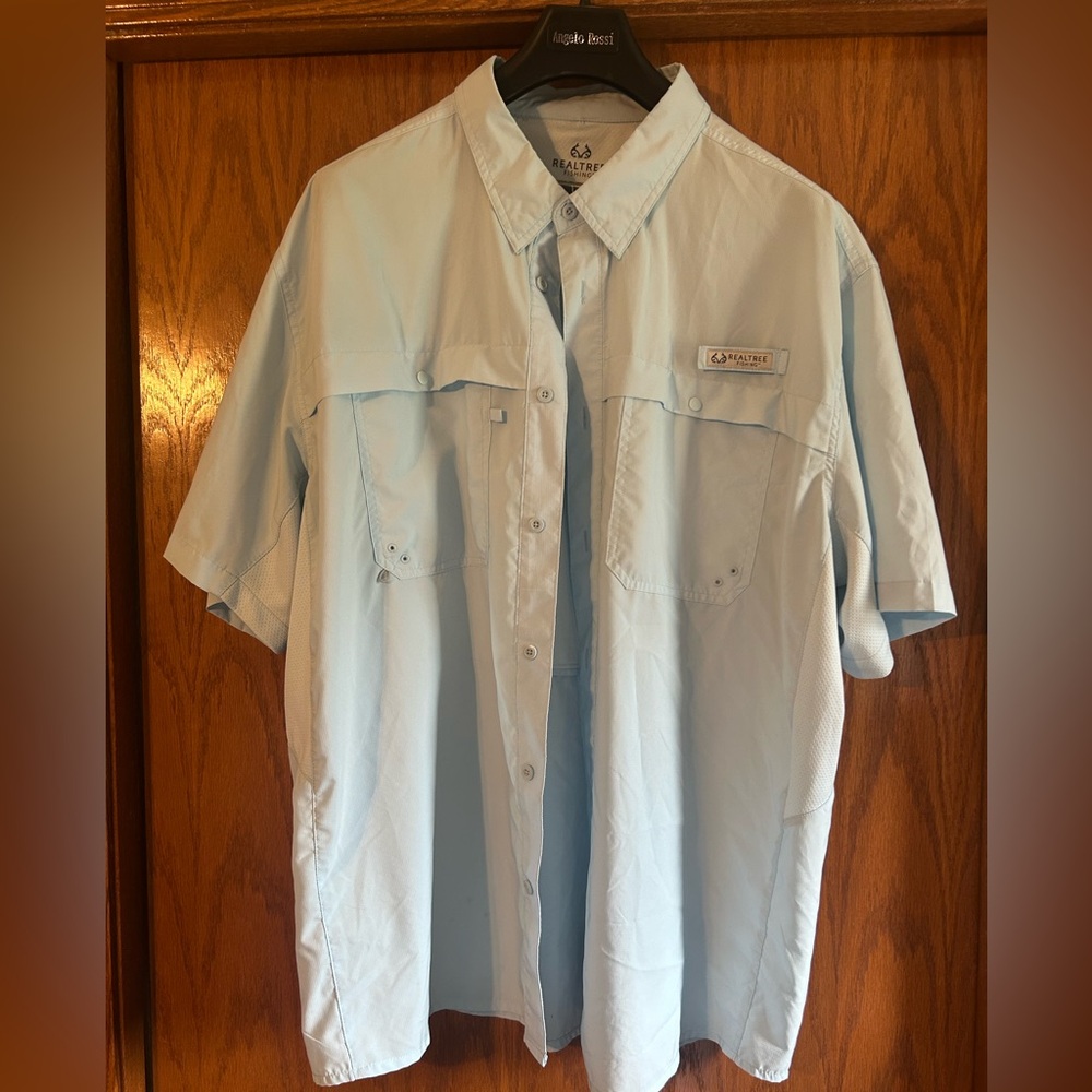 Real Tree  Light Blue Short Sleeve Shirt